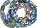 TOKO-BEADS AG944N-54 Glass bead (strand) 8mm AG944N-54 とんぼ玉（連） 8mm Asian bead & African bead  Handmade,Lampeork,bead,asia,india,ethnic,parts,accessory,beads とんぼ玉,ビーズ,トンボ玉,アジア,インド,エスニック,手作り,パーツ,アクセサリー