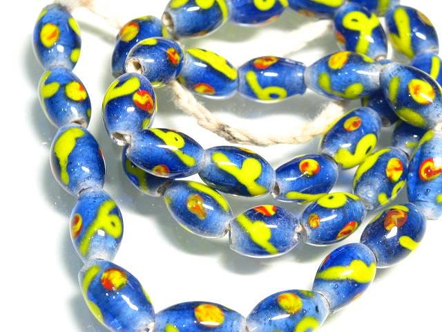 TOKO-BEADS AG944N-56 Glass bead (strand) 8mm AG944N-56 とんぼ玉（連） 8mm Asian bead & African bead  Handmade,Lampeork,bead,asia,india,ethnic,parts,accessory,beads とんぼ玉,ビーズ,トンボ玉,アジア,インド,エスニック,手作り,パーツ,アクセサリー