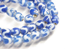 TOKO-BEADS | TOKO-BEADS |AG944-70N ウェイブライン柄とんぼ玉（連） 7~8mm | TOKO-BEADS |AG944-70N Glass bead (strand) 7~8mm Asian bead & African bead  Handmade,Lampeork,bead,asia,india,ethnic,parts,accessory,beads とんぼ玉,ビーズ,トンボ玉,アジア,インド,エスニック,手作り,パーツ,アクセサリー