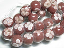 TOKO-BEADS AG945N-15 Glass bead (strand) 16~19mm AG945N-15 フラワービーズ（大）（連） 16~19mm Asian bead & African bead  Handmade,Lampeork,bead,asia,india,ethnic,parts,accessory,beads とんぼ玉,ビーズ,トンボ玉,アジア,インド,エスニック,手作り,パーツ,アクセサリー