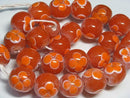 TOKO-BEADS AG945N-16 Glass bead (strand) 16~19mm AG945N-16 フラワービーズ（大）（連） 16~19mm Asian bead & African bead  Handmade,Lampeork,bead,asia,india,ethnic,parts,accessory,beads とんぼ玉,ビーズ,トンボ玉,アジア,インド,エスニック,手作り,パーツ,アクセサリー