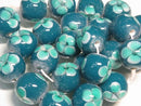 TOKO-BEADS AG945N-17 Glass bead (strand) 16~19mm AG945N-17 フラワービーズ（大）（連） 16~19mm Asian bead & African bead  Handmade,Lampeork,bead,asia,india,ethnic,parts,accessory,beads とんぼ玉,ビーズ,トンボ玉,アジア,インド,エスニック,手作り,パーツ,アクセサリー