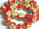TOKO-BEADS AG945N-21 Glass bead (strand) 16~19mm AG945N-21 フラワービーズ（大）（連） 16~19mm Asian bead & African bead  Handmade,Lampeork,bead,asia,india,ethnic,parts,accessory,beads とんぼ玉,ビーズ,トンボ玉,アジア,インド,エスニック,手作り,パーツ,アクセサリー