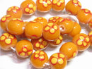 TOKO-BEADS AG945N-23 Glass bead (strand) 19~20mm AG945N-23 フラワービーズ（大）（連） 19~20mm Asian bead & African bead  Handmade,Lampeork,bead,asia,india,ethnic,parts,accessory,beads とんぼ玉,ビーズ,トンボ玉,アジア,インド,エスニック,手作り,パーツ,アクセサリー
