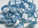 TOKO-BEADS AG945N-24 Glass bead (strand) 17~18mm AG945N-24 フラワービーズ（大）（連） 17~18mm Asian bead & African bead  Handmade,Lampeork,bead,asia,india,ethnic,parts,accessory,beads とんぼ玉,ビーズ,トンボ玉,アジア,インド,エスニック,手作り,パーツ,アクセサリー