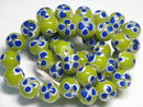 TOKO-BEADS AG946N-85 Glass bead (strand) 11mm AG946N-85 フラワービーズ（連） 11mm Asian bead & African bead  Handmade,Lampeork,bead,asia,india,ethnic,parts,accessory,beads とんぼ玉,ビーズ,トンボ玉,アジア,インド,エスニック,手作り,パーツ,アクセサリー