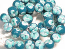 TOKO-BEADS AG946N-88 Glass bead (strand) 11mm AG946N-88 フラワービーズ（連） 11mm Asian bead & African bead  Handmade,Lampeork,bead,asia,india,ethnic,parts,accessory,beads とんぼ玉,ビーズ,トンボ玉,アジア,インド,エスニック,手作り,パーツ,アクセサリー