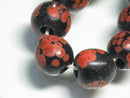TOKO-BEADS AG946-98N Glass bead (strand) 11~12mm AG946-98N フラワービーズ（連） 11~12mm Asian bead & African bead  Handmade,Lampeork,bead,asia,india,ethnic,parts,accessory,beads とんぼ玉,ビーズ,トンボ玉,アジア,インド,エスニック,手作り,パーツ,アクセサリー