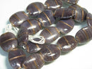 TOKO-BEADS AG947N-45 Glass bead (strand) 18mm AG947N-45 オーバルビーズ（連） 18mm Asian bead & African bead  Handmade,Lampeork,bead,asia,india,ethnic,parts,accessory,beads とんぼ玉,ビーズ,トンボ玉,アジア,インド,エスニック,手作り,パーツ,アクセサリー