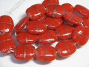 TOKO-BEADS AG947N-46 Glass bead (strand) 18mm AG947N-46 オーバルビーズ（連） 18mm Asian bead & African bead  Handmade,Lampeork,bead,asia,india,ethnic,parts,accessory,beads とんぼ玉,ビーズ,トンボ玉,アジア,インド,エスニック,手作り,パーツ,アクセサリー