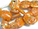 TOKO-BEADS AG948N-11 Glass bead (strand) 17mm AG948N-11 オーバルビーズ（連） 17mm Asian bead & African bead  Handmade,Lampeork,bead,asia,india,ethnic,parts,accessory,beads とんぼ玉,ビーズ,トンボ玉,アジア,インド,エスニック,手作り,パーツ,アクセサリー
