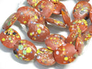 TOKO-BEADS AG948N-12 Glass bead (strand) 17mm AG948N-12 オーバルビーズ（連） 17mm Asian bead & African bead  Handmade,Lampeork,bead,asia,india,ethnic,parts,accessory,beads とんぼ玉,ビーズ,トンボ玉,アジア,インド,エスニック,手作り,パーツ,アクセサリー