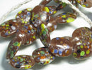 TOKO-BEADS AG948N-16 Glass bead (strand) 17mm AG948N-16 オーバルビーズ（連） 17mm Asian bead & African bead  Handmade,Lampeork,bead,asia,india,ethnic,parts,accessory,beads とんぼ玉,ビーズ,トンボ玉,アジア,インド,エスニック,手作り,パーツ,アクセサリー