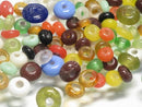 TOKO-BEADS AG950P-44 glass Seed bead(20g) 5~10mm AG950P-44 リングシードビーズ（ミックス20ｇ） 5~10mm Asian bead & African bead  Handmade,Lampeork,bead,asia,india,ethnic,parts,accessory,beads とんぼ玉,ビーズ,トンボ玉,アジア,インド,エスニック,手作り,パーツ,アクセサリー