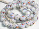 TOKO-BEADS AG951N-02 Glass bead (strand) 11mm AG951N-02 フラワービーズ（連） 11mm Asian bead & African bead  Handmade,Lampeork,bead,asia,india,ethnic,parts,accessory,beads とんぼ玉,ビーズ,トンボ玉,アジア,インド,エスニック,手作り,パーツ,アクセサリー