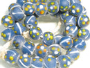 TOKO-BEADS AG951N-05 Glass bead (strand) 10mm AG951N-05 フラワービーズ（連） 10mm Asian bead & African bead  Handmade,Lampeork,bead,asia,india,ethnic,parts,accessory,beads とんぼ玉,ビーズ,トンボ玉,アジア,インド,エスニック,手作り,パーツ,アクセサリー