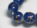 TOKO-BEADS AG951-06N Glass bead (strand) 10mm AG951-06N フラワービーズ（連） 10mm Asian bead & African bead  Handmade,Lampeork,bead,asia,india,ethnic,parts,accessory,beads とんぼ玉,ビーズ,トンボ玉,アジア,インド,エスニック,手作り,パーツ,アクセサリー