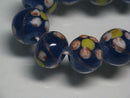 TOKO-BEADS AG951-07N Glass bead (strand) 10mm AG951-07N フラワービーズ（連） 10mm Asian bead & African bead  Handmade,Lampeork,bead,asia,india,ethnic,parts,accessory,beads とんぼ玉,ビーズ,トンボ玉,アジア,インド,エスニック,手作り,パーツ,アクセサリー