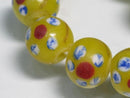 TOKO-BEADS AG951-11N Glass bead (strand) 10mm AG951-11N フラワービーズ（連） 10mm Asian bead & African bead  Handmade,Lampeork,bead,asia,india,ethnic,parts,accessory,beads とんぼ玉,ビーズ,トンボ玉,アジア,インド,エスニック,手作り,パーツ,アクセサリー