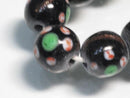 TOKO-BEADS AG951-19N Glass bead (strand) 10mm AG951-19N フラワービーズ（連） 10mm Asian bead & African bead  Handmade,Lampeork,bead,asia,india,ethnic,parts,accessory,beads とんぼ玉,ビーズ,トンボ玉,アジア,インド,エスニック,手作り,パーツ,アクセサリー