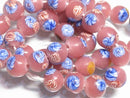 TOKO-BEADS AG951N-22 Glass bead (strand) 10~11mm AG951N-22 フラワービーズ（連） 10~11mm Asian bead & African bead  Handmade,Lampeork,bead,asia,india,ethnic,parts,accessory,beads とんぼ玉,ビーズ,トンボ玉,アジア,インド,エスニック,手作り,パーツ,アクセサリー