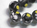 TOKO-BEADS AG951-26N Glass bead (strand) 12mm AG951-26N フラワービーズ（連） 12mm Asian bead & African bead  Handmade,Lampeork,bead,asia,india,ethnic,parts,accessory,beads とんぼ玉,ビーズ,トンボ玉,アジア,インド,エスニック,手作り,パーツ,アクセサリー