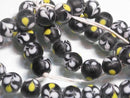 TOKO-BEADS AG951N-26 Glass bead (strand) 12mm AG951N-26 フラワービーズ（連） 12mm Asian bead & African bead  Handmade,Lampeork,bead,asia,india,ethnic,parts,accessory,beads とんぼ玉,ビーズ,トンボ玉,アジア,インド,エスニック,手作り,パーツ,アクセサリー