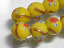 TOKO-BEADS AG951-33N Glass bead (strand) 12mm AG951-33N フラワービーズ（連） 12mm Asian bead & African bead  Handmade,Lampeork,bead,asia,india,ethnic,parts,accessory,beads とんぼ玉,ビーズ,トンボ玉,アジア,インド,エスニック,手作り,パーツ,アクセサリー