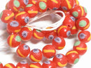 TOKO-BEADS AG951N-39 Glass bead (strand) 10~11mm AG951N-39 フラワービーズ（連） 10~11mm Asian bead & African bead  Handmade,Lampeork,bead,asia,india,ethnic,parts,accessory,beads とんぼ玉,ビーズ,トンボ玉,アジア,インド,エスニック,手作り,パーツ,アクセサリー