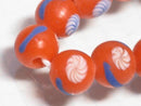 TOKO-BEADS AG951-40N Glass bead (strand) 10~11mm AG951-40N フラワービーズ（連） 10~11mm Asian bead & African bead  Handmade,Lampeork,bead,asia,india,ethnic,parts,accessory,beads とんぼ玉,ビーズ,トンボ玉,アジア,インド,エスニック,手作り,パーツ,アクセサリー