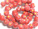 TOKO-BEADS AG951N-41 Glass bead (strand) 10~11mm AG951N-41 フラワービーズ（連） 10~11mm Asian bead & African bead  Handmade,Lampeork,bead,asia,india,ethnic,parts,accessory,beads とんぼ玉,ビーズ,トンボ玉,アジア,インド,エスニック,手作り,パーツ,アクセサリー