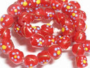 TOKO-BEADS AG951N-43 Glass bead (strand) 10~11mm AG951N-43 フラワービーズ（連） 10~11mm Asian bead & African bead  Handmade,Lampeork,bead,asia,india,ethnic,parts,accessory,beads とんぼ玉,ビーズ,トンボ玉,アジア,インド,エスニック,手作り,パーツ,アクセサリー
