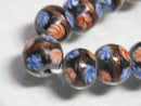 TOKO-BEADS AG951-44N Glass bead (strand) 10~11mm AG951-44N フラワービーズ（連） 10~11mm Asian bead & African bead  Handmade,Lampeork,bead,asia,india,ethnic,parts,accessory,beads とんぼ玉,ビーズ,トンボ玉,アジア,インド,エスニック,手作り,パーツ,アクセサリー