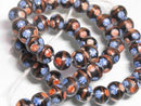 TOKO-BEADS AG951N-44 Glass bead (strand) 10~11mm AG951N-44 フラワービーズ（連） 10~11mm Asian bead & African bead  Handmade,Lampeork,bead,asia,india,ethnic,parts,accessory,beads とんぼ玉,ビーズ,トンボ玉,アジア,インド,エスニック,手作り,パーツ,アクセサリー