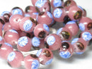 TOKO-BEADS AG951N-46 Glass bead (strand) 10.5mm AG951N-46 フラワービーズ（連） 10.5mm Asian bead & African bead  Handmade,Lampeork,bead,asia,india,ethnic,parts,accessory,beads とんぼ玉,ビーズ,トンボ玉,アジア,インド,エスニック,手作り,パーツ,アクセサリー