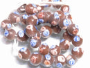TOKO-BEADS AG951N-47 Glass bead (strand) 10~11mm AG951N-47 フラワービーズ（連） 10~11mm Asian bead & African bead  Handmade,Lampeork,bead,asia,india,ethnic,parts,accessory,beads とんぼ玉,ビーズ,トンボ玉,アジア,インド,エスニック,手作り,パーツ,アクセサリー