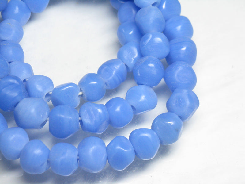 | TOKO-BEADS |AG952N-42 六面カットビーズ（連） 9~10mmとんぼ玉,ビーズ,トンボ玉,アジア,インド,エスニック,手作り,パーツ,アクセサリー