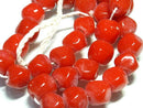 TOKO-BEADS AG953N-04 Glass bead (strand) 17mm AG953N-04 六面カットビーズ(L)(連) 17mm Asian bead & African bead  Handmade,Lampeork,bead,asia,india,ethnic,parts,accessory,beads とんぼ玉,ビーズ,トンボ玉,アジア,インド,エスニック,手作り,パーツ,アクセサリー