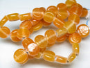 TOKO-BEADS AG954N-41 Glass bead  (strand) 9~11mm AG954N-41 丸型フラットビーズ（連） 9~11mm Asian bead & African bead  Handmade,Lampeork,bead,asia,india,ethnic,parts,accessory,beads とんぼ玉,ビーズ,トンボ玉,アジア,インド,エスニック,手作り,パーツ,アクセサリー