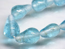TOKO-BEADS AG954-63N Glass bead (strand)  8~9mm AG954-63N 縦穴しずく型ビーズ（連）  8~9mm Asian bead & African bead  Handmade,Lampeork,bead,asia,india,ethnic,parts,accessory,beads とんぼ玉,ビーズ,トンボ玉,アジア,インド,エスニック,手作り,パーツ,アクセサリー