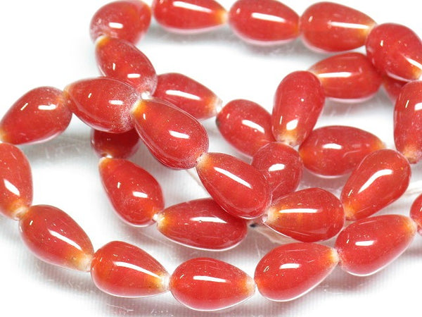 TOKO-BEADS |AG954-70N 縦穴しずく型ビーズ（連） 8~9mm