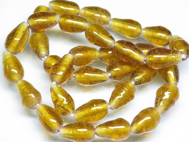 TOKO-BEADS AG954N-71 Glass bead (strand)  8~9mm AG954N-71 縦穴しずく型ビーズ（連）  8~9mm Asian bead & African bead  Handmade,Lampeork,bead,asia,india,ethnic,parts,accessory,beads とんぼ玉,ビーズ,トンボ玉,アジア,インド,エスニック,手作り,パーツ,アクセサリー