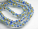 TOKO-BEADS AG955N-11 Glass bead (strand) 4~6mm AG955N-11 微小とんぼ玉（連） 4~6mm Asian bead & African bead  Handmade,Lampeork,bead,asia,india,ethnic,parts,accessory,beads とんぼ玉,ビーズ,トンボ玉,アジア,インド,エスニック,手作り,パーツ,アクセサリー