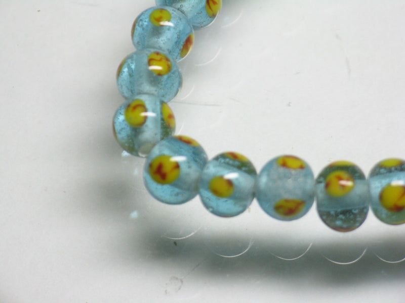 TOKO-BEADS AG955N-48 Glass bead (strand) 6~6.5mm AG955N-48 微小とんぼ玉（連） 6~6.5mm Asian bead & African bead  Handmade,Lampeork,bead,asia,india,ethnic,parts,accessory,beads とんぼ玉,ビーズ,トンボ玉,アジア,インド,エスニック,手作り,パーツ,アクセサリー