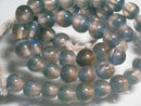 TOKO-BEADS AG956N-06 Glass bead (strand) 9~10mm AG956N-06 ツートーンビーズ（連） 9~10mm Asian bead & African bead  Handmade,Lampeork,bead,asia,india,ethnic,parts,accessory,beads とんぼ玉,ビーズ,トンボ玉,アジア,インド,エスニック,手作り,パーツ,アクセサリー