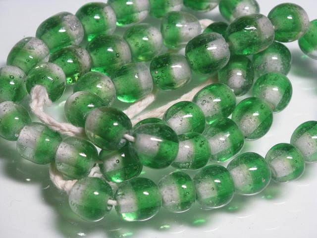 TOKO-BEADS AG956N-11 Glass bead (strand) 9mm AG956N-11 ツートーンビーズ（連） 9mm Asian bead & African bead  Handmade,Lampeork,bead,asia,india,ethnic,parts,accessory,beads とんぼ玉,ビーズ,トンボ玉,アジア,インド,エスニック,手作り,パーツ,アクセサリー