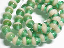 TOKO-BEADS AG956N-13 Glass bead (strand) 10mm AG956N-13 ツートーンビーズ（連） 10mm Asian bead & African bead  Handmade,Lampeork,bead,asia,india,ethnic,parts,accessory,beads とんぼ玉,ビーズ,トンボ玉,アジア,インド,エスニック,手作り,パーツ,アクセサリー
