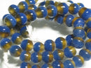 TOKO-BEADS AG956N-16 Glass bead (strand) 8~9mm AG956N-16 ツートーンビーズ（連） 8~9mm Asian bead & African bead  Handmade,Lampeork,bead,asia,india,ethnic,parts,accessory,beads とんぼ玉,ビーズ,トンボ玉,アジア,インド,エスニック,手作り,パーツ,アクセサリー