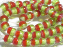 TOKO-BEADS AG956N-19 Glass bead (strand) 9mm AG956N-19 ツートーンビーズ（連） 9mm Asian bead & African bead  Handmade,Lampeork,bead,asia,india,ethnic,parts,accessory,beads とんぼ玉,ビーズ,トンボ玉,アジア,インド,エスニック,手作り,パーツ,アクセサリー