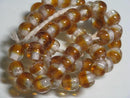 TOKO-BEADS AG956N-21 Glass bead (strand) 10mm AG956N-21 ツートーンビーズ（連） 10mm Asian bead & African bead  Handmade,Lampeork,bead,asia,india,ethnic,parts,accessory,beads とんぼ玉,ビーズ,トンボ玉,アジア,インド,エスニック,手作り,パーツ,アクセサリー